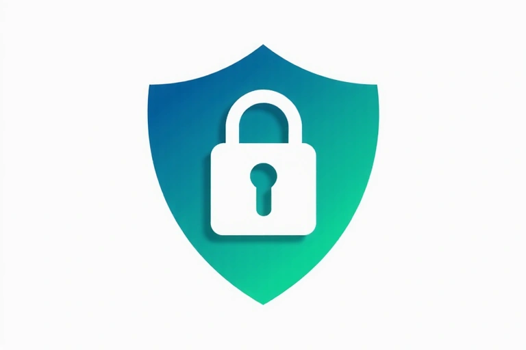 Icono de escudo con un candado, simbolizando privacidad y seguridad de datos